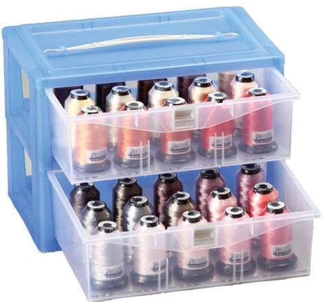 30 spool thread storage box distributed by brewer|clear plastic thread spool containers.